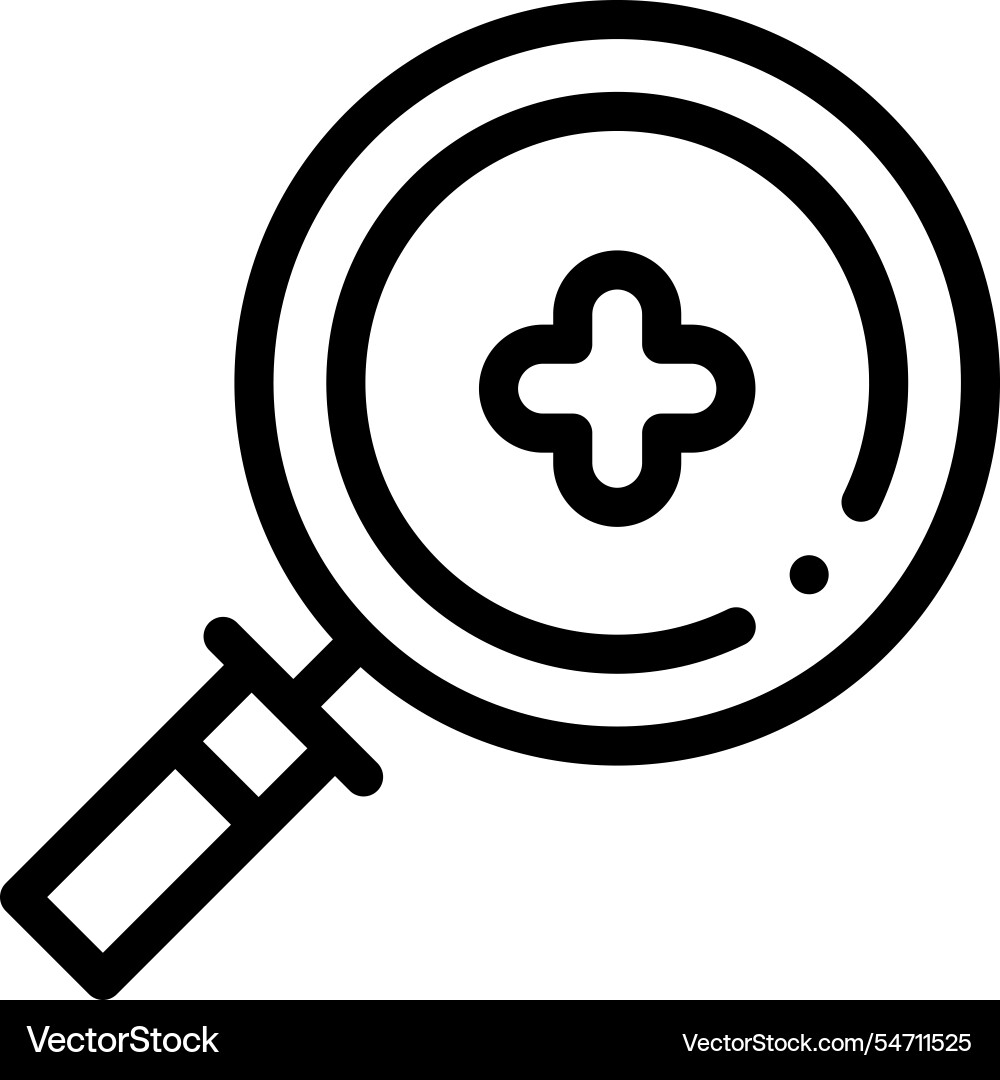Magnifier icon thin linear style design isolated Vector Image
