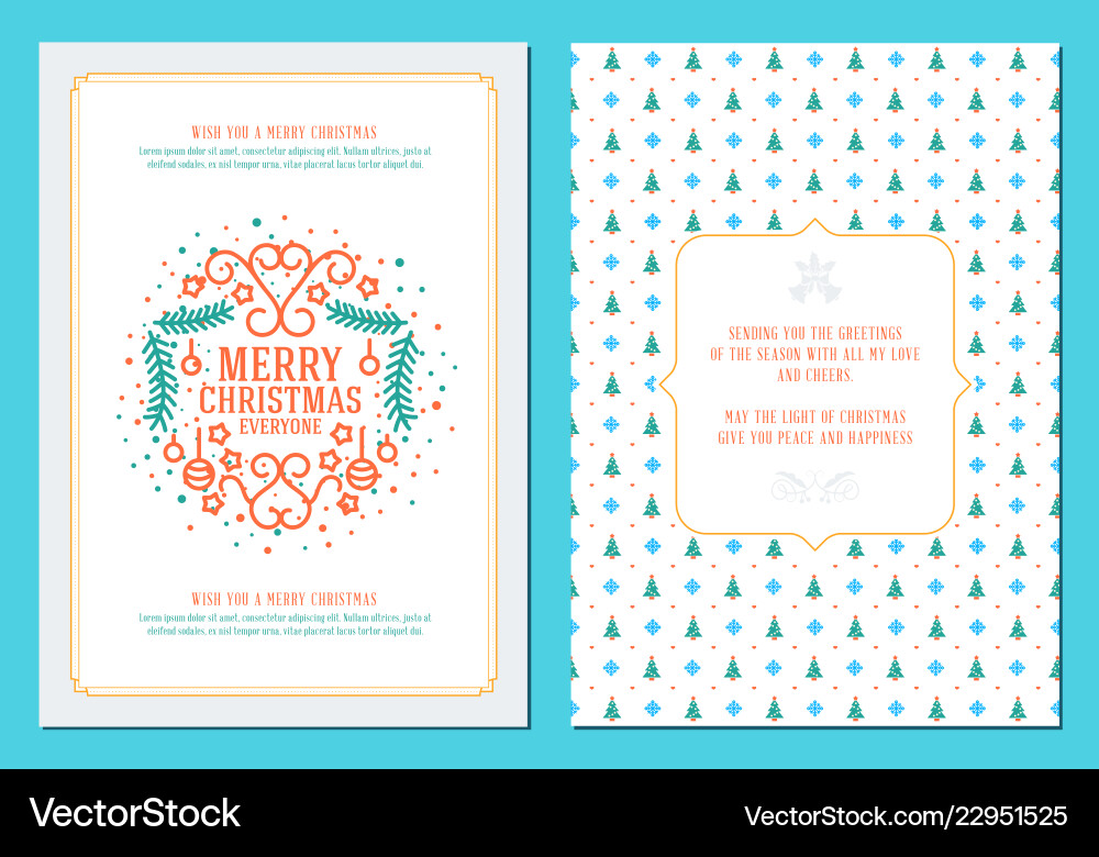 Merry christmas greeting card template Merry christmas greeting card template vector image