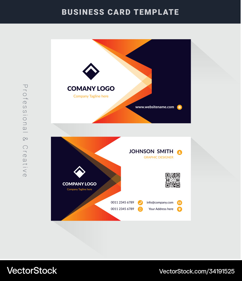 Modern Business Card Template Vector Image