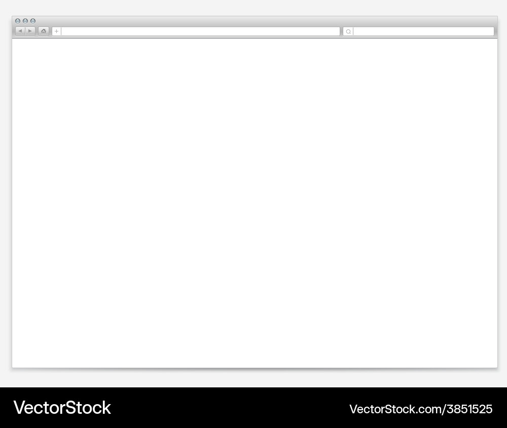 Opened browser window template vector image