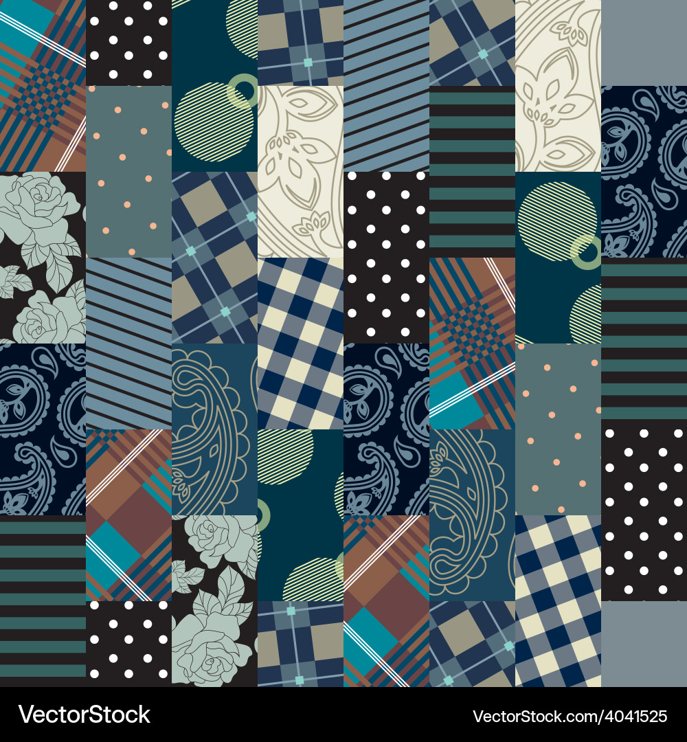 Patchwork background vector image