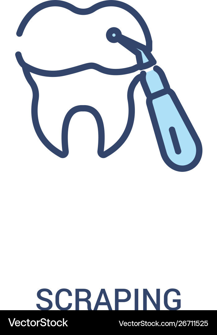 Scraping concept 2 colored icon simple line Scraping concept 2 colored icon simple line vector image