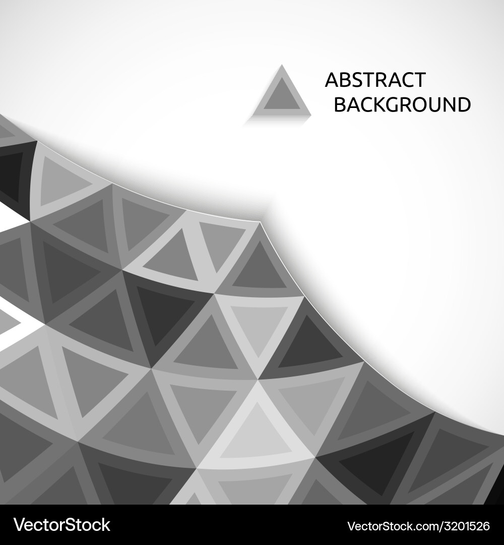 Abstract background of gray triangles vector image