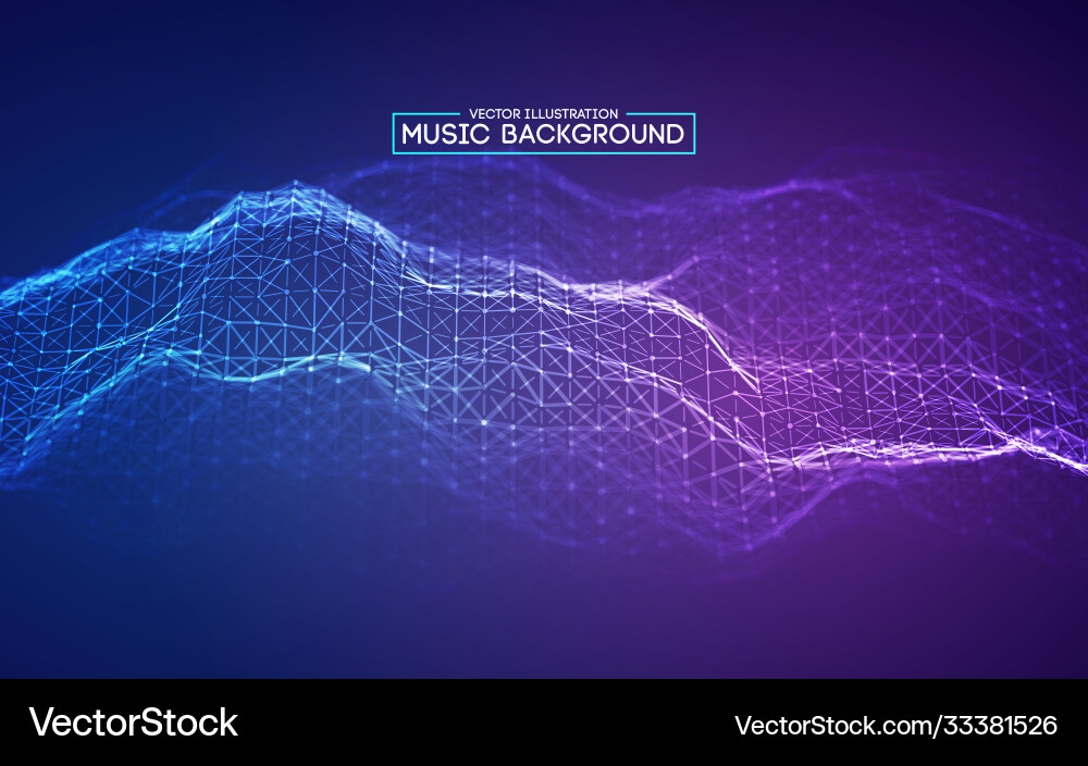 Abstrakte Musikwelle Hintergrund Vektorbild