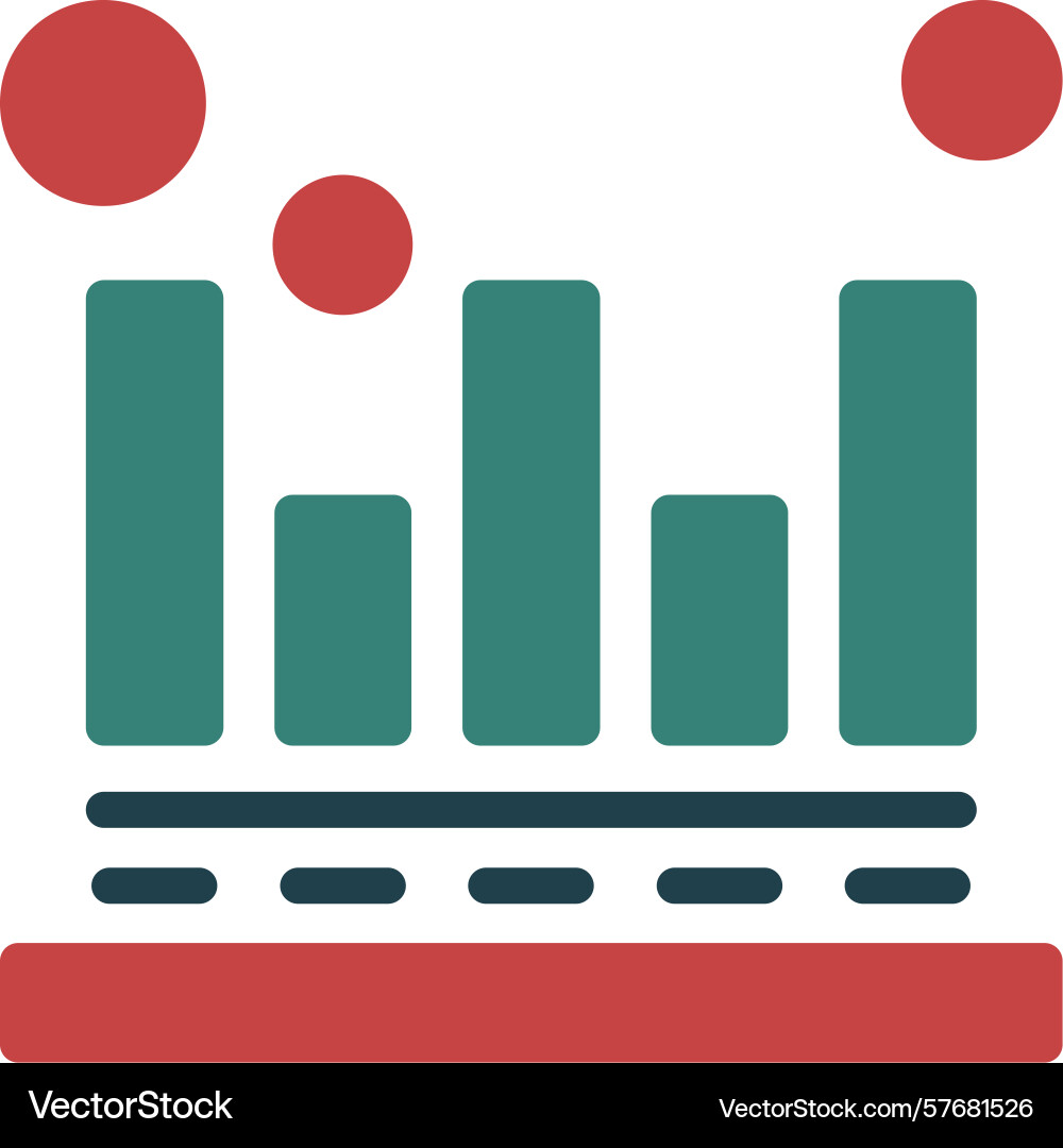 Attribution modeling glyph multi color icon Vector Image