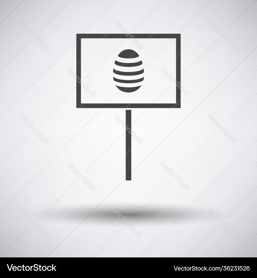 Easter pointer with egg icon vector image