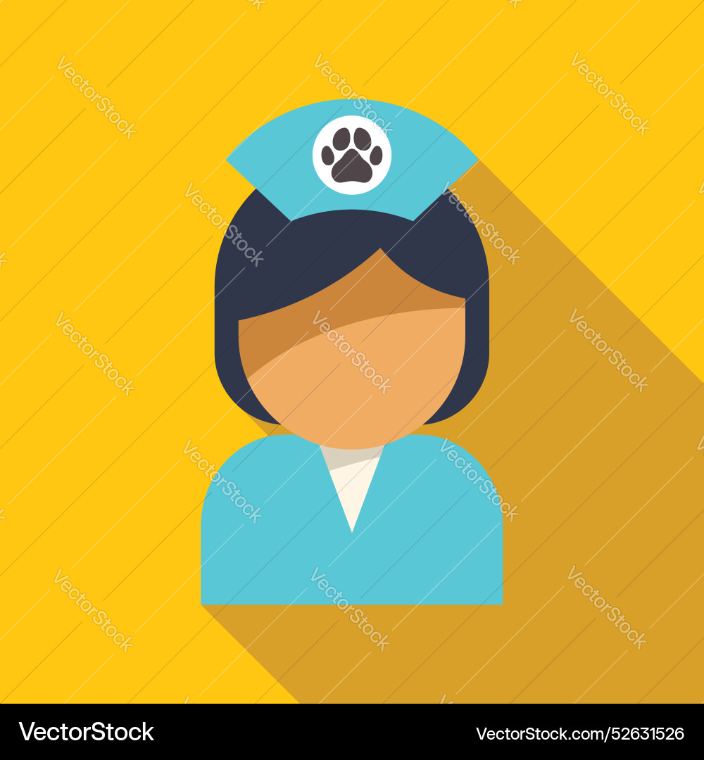 Female veterinarian wearing uniform with animal Female veterinarian wearing uniform with animal vector image
