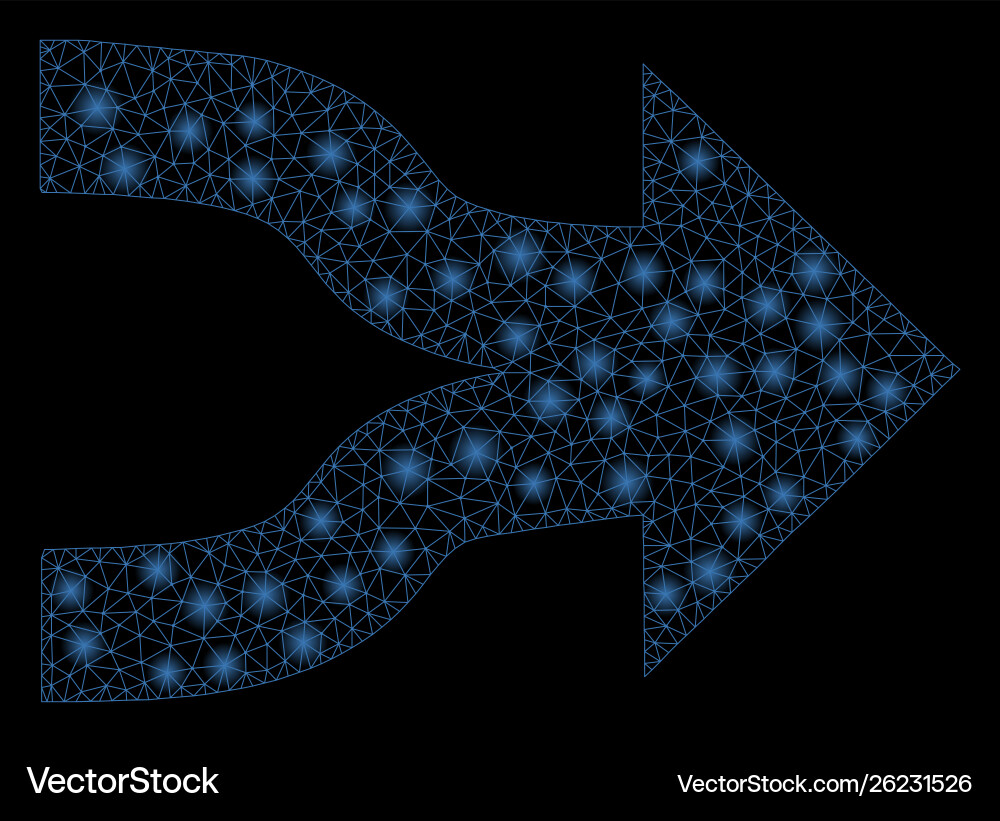 Flare mesh 2d join arrows with spots Vector Image
