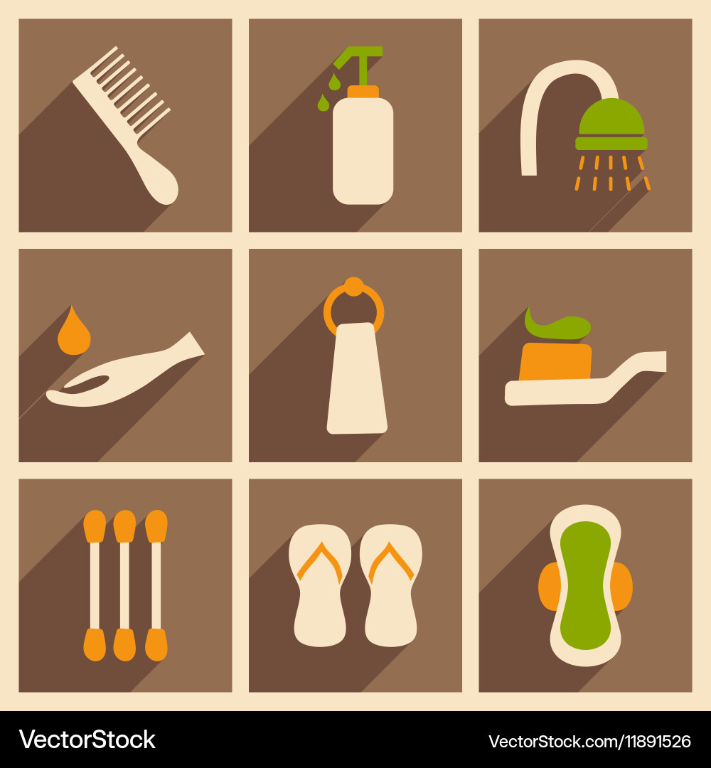 Flat with shadow concept and mobile application vector image