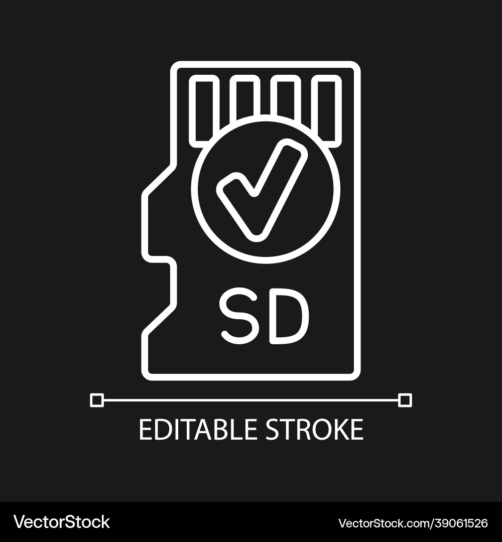 Includes memory card white linear manual label Includes memory card white linear manual label vector image