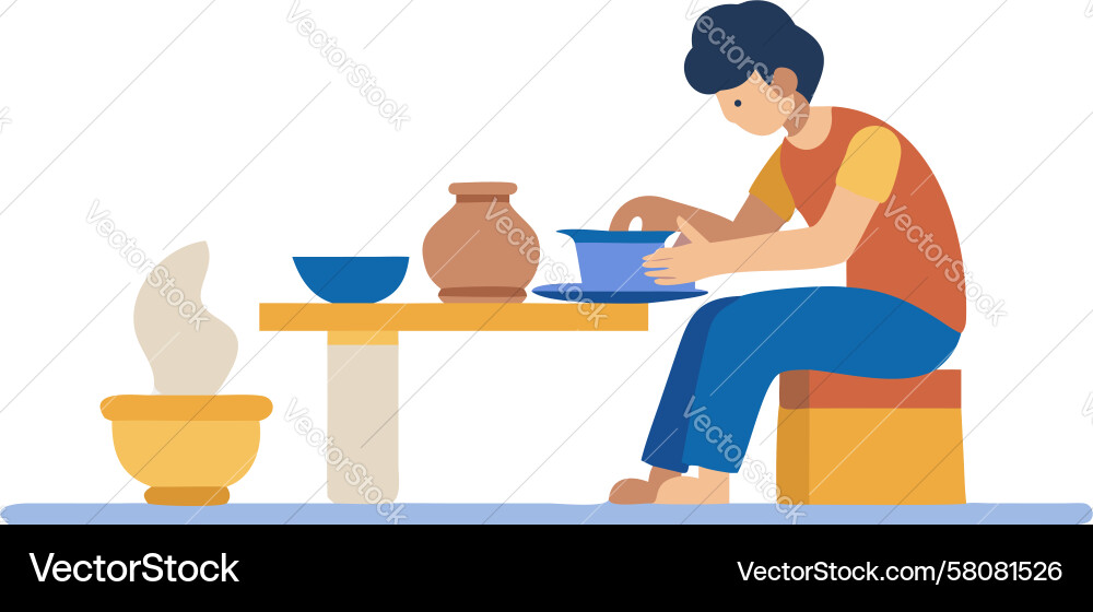 Pottery Class: Beginner Session Vector Image