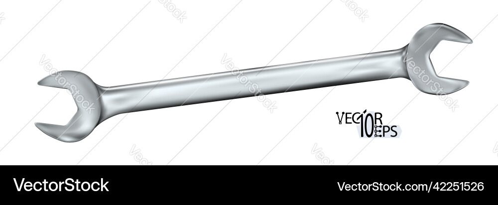 Realistische Chrom Handschlüssel oder Spanner Realistische Chrom Handschlüssel oder Spanner vektorbild