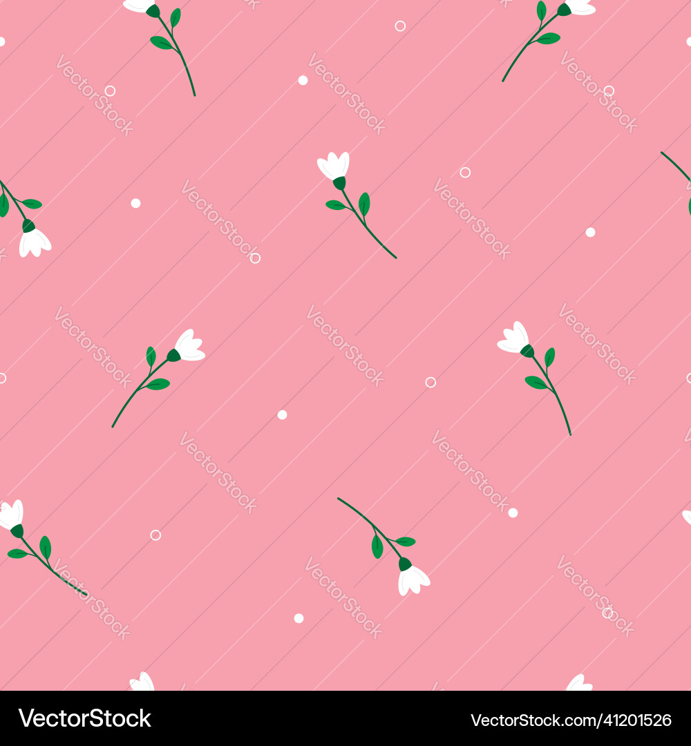 Romantic spring flower seamless pattern art Romantic spring flower seamless pattern art vector image