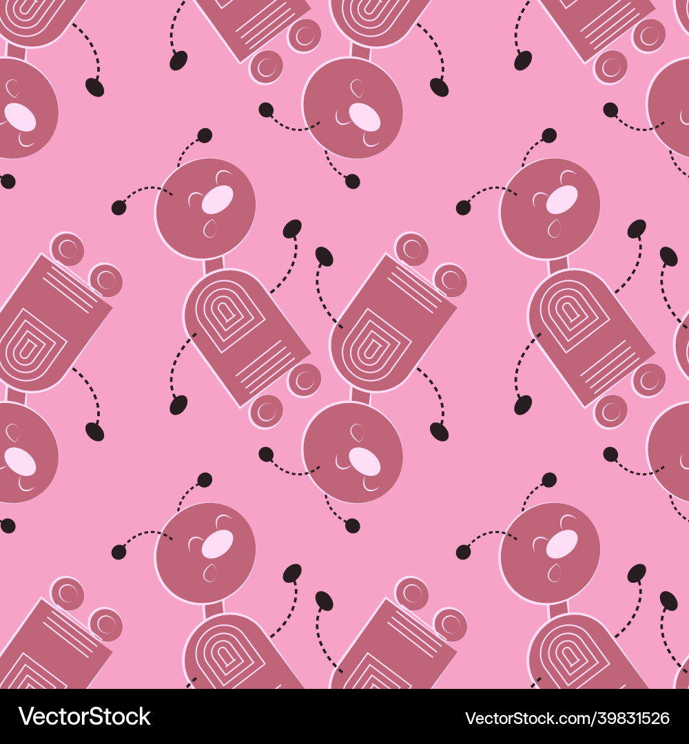 Stylized dancing robots - graphics machine revolt vector image
