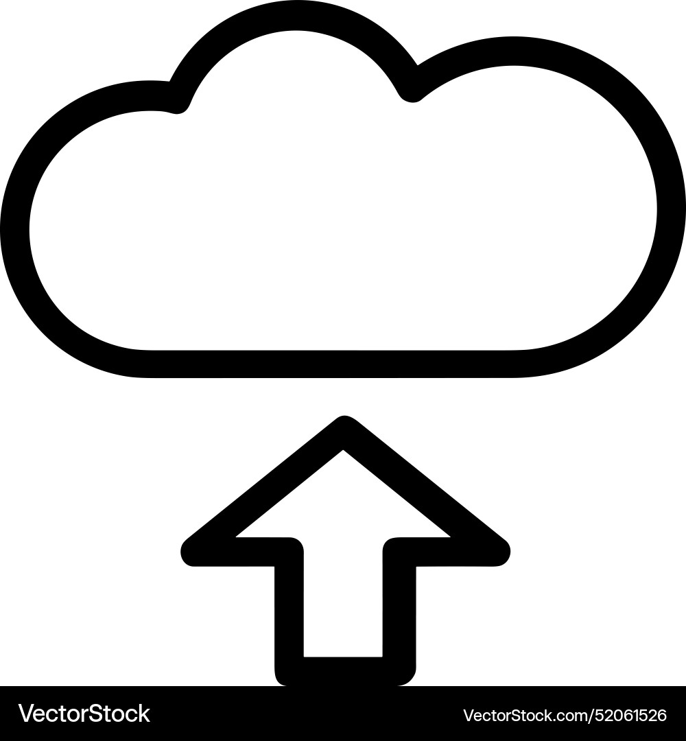 Upload outline icon symbol image Vector Image