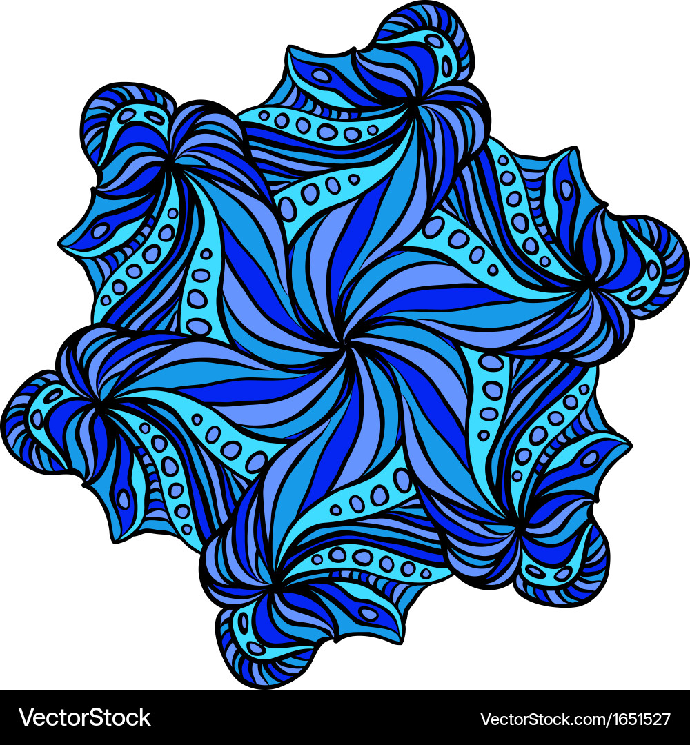 Abstract blue hexagonal pattern vector image