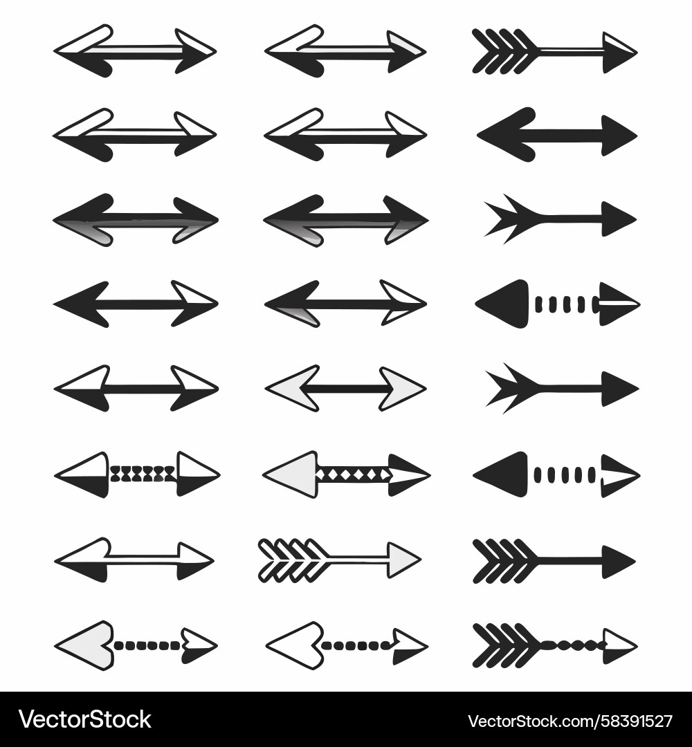 Arrow Pointer Collection Vector Image