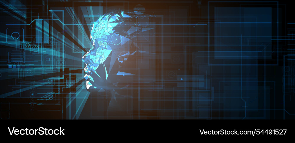 Concept of artificial intelligence and machine Concept of artificial intelligence and machine vector image