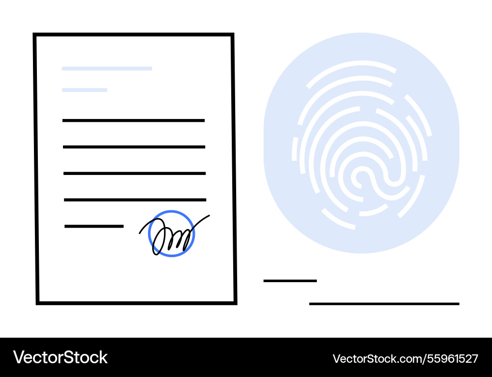 Document authentication with signature and digital Document authentication with signature and digital vector image