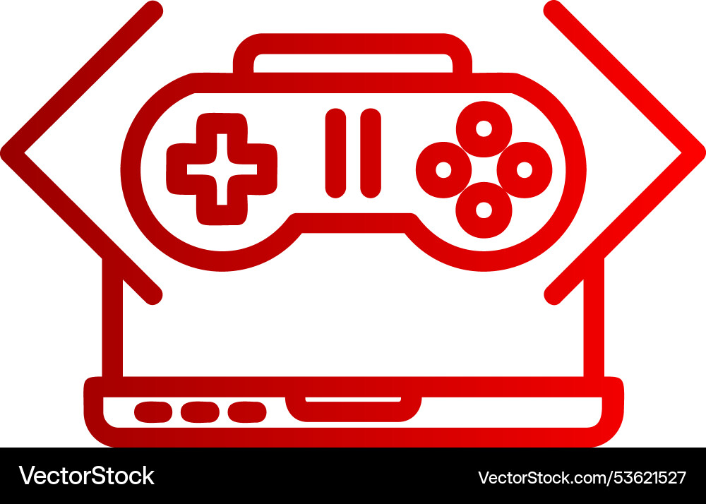 Game development line gradient icon Vector Image