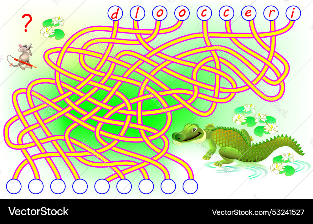 Logic puzzle game for study english need to find Logic puzzle game for study english need to find Vector Image