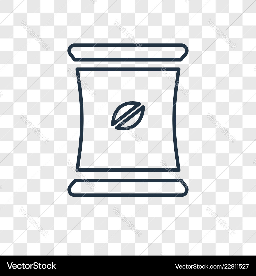 Seed concept linear icon isolated on transparent Vector Image