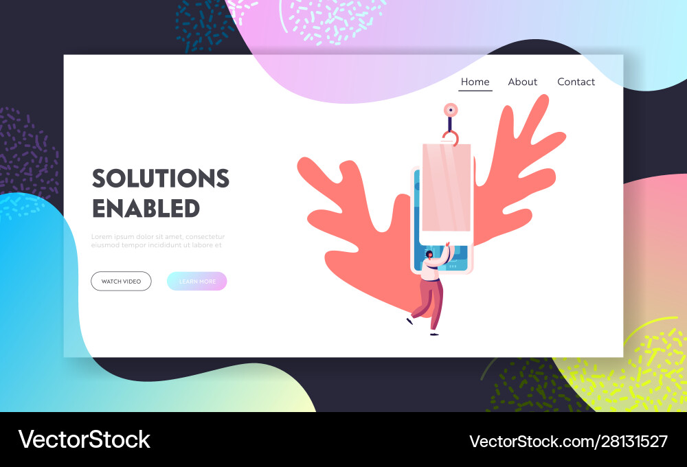 Tech production factory website landing page Tech production factory website landing page vector image