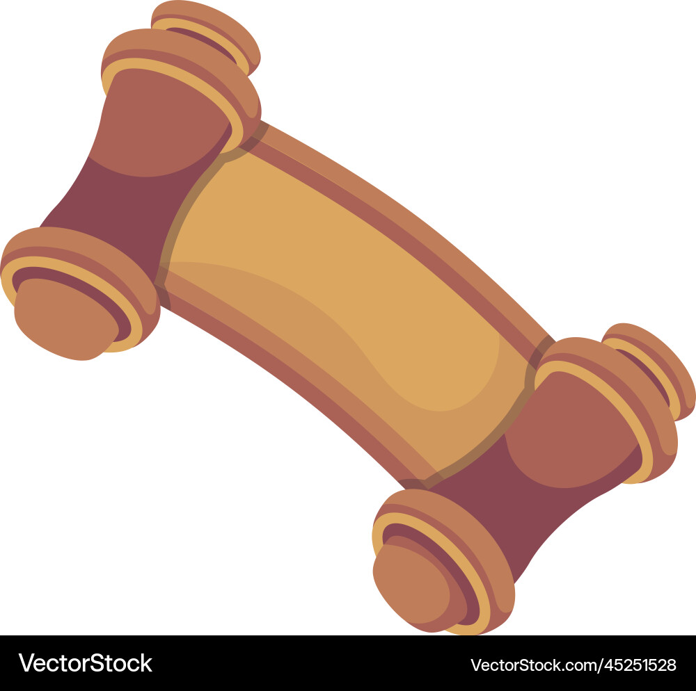 A scalable flat icon of scroll vector image