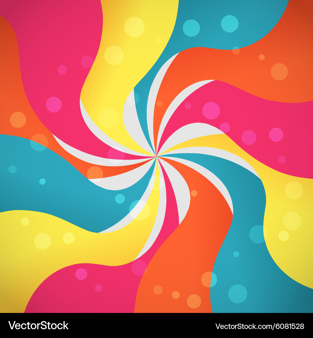 Abstract background with colorful waves Vector Image