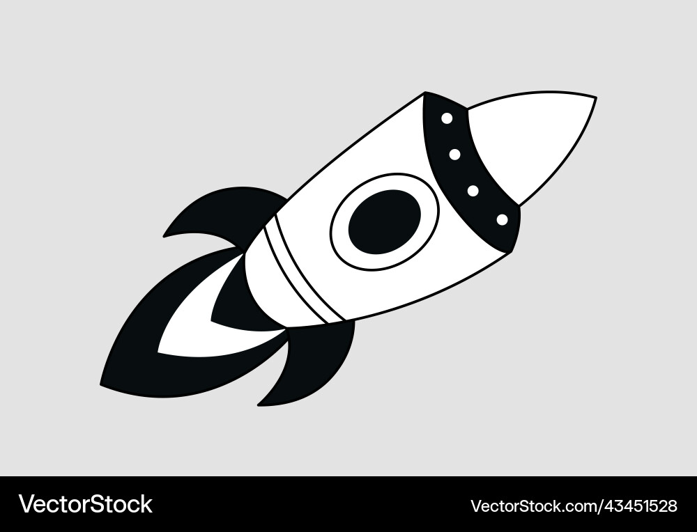 Abstract rocket scribble Abstract rocket scribble vector image