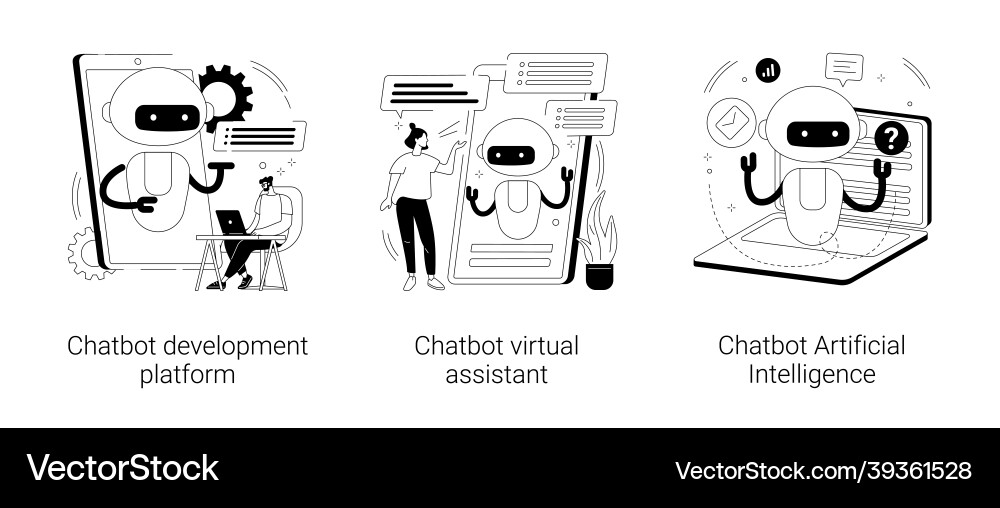 Chatbot Programmierung abstraktes Konzept Chatbot Programmierung abstraktes Konzept vektorbild
