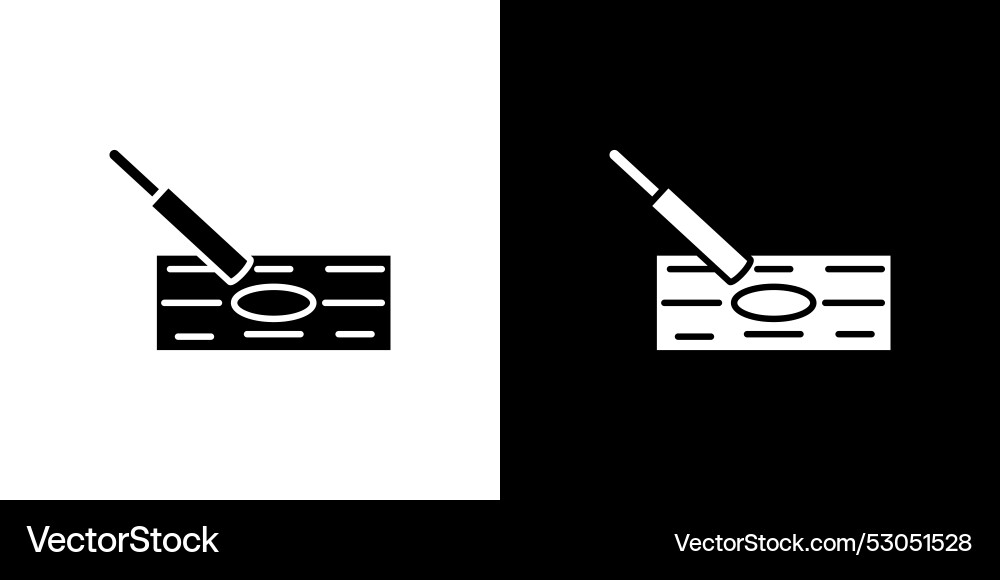 Chisel icon flat fill set collection Vector Image