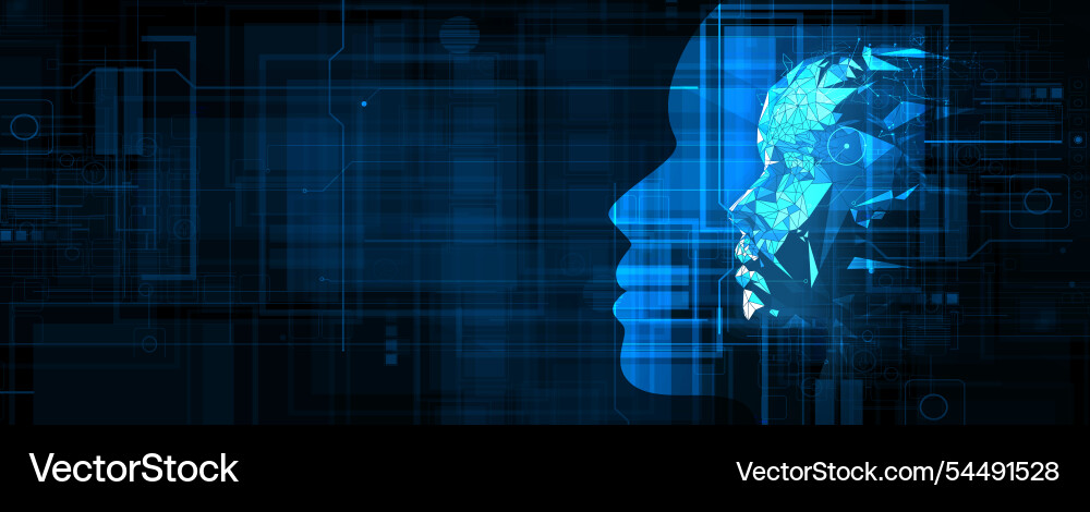 Concept of artificial intelligence and machine Concept of artificial intelligence and machine vector image