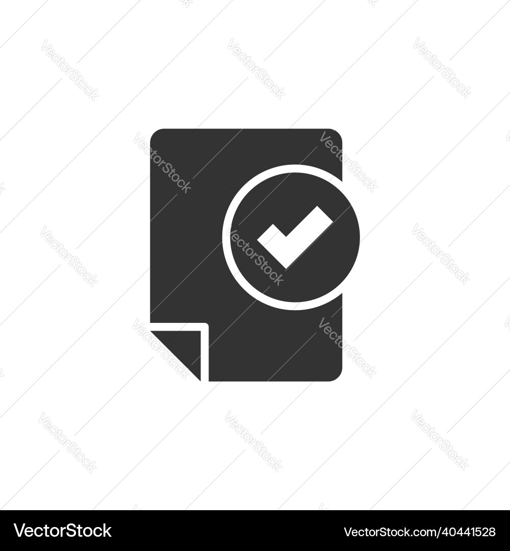 Document checklist icon in flat style report Document checklist icon in flat style report Vector Image