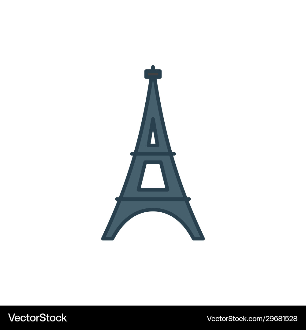 Eiffel tower icon on white background Vector Image
