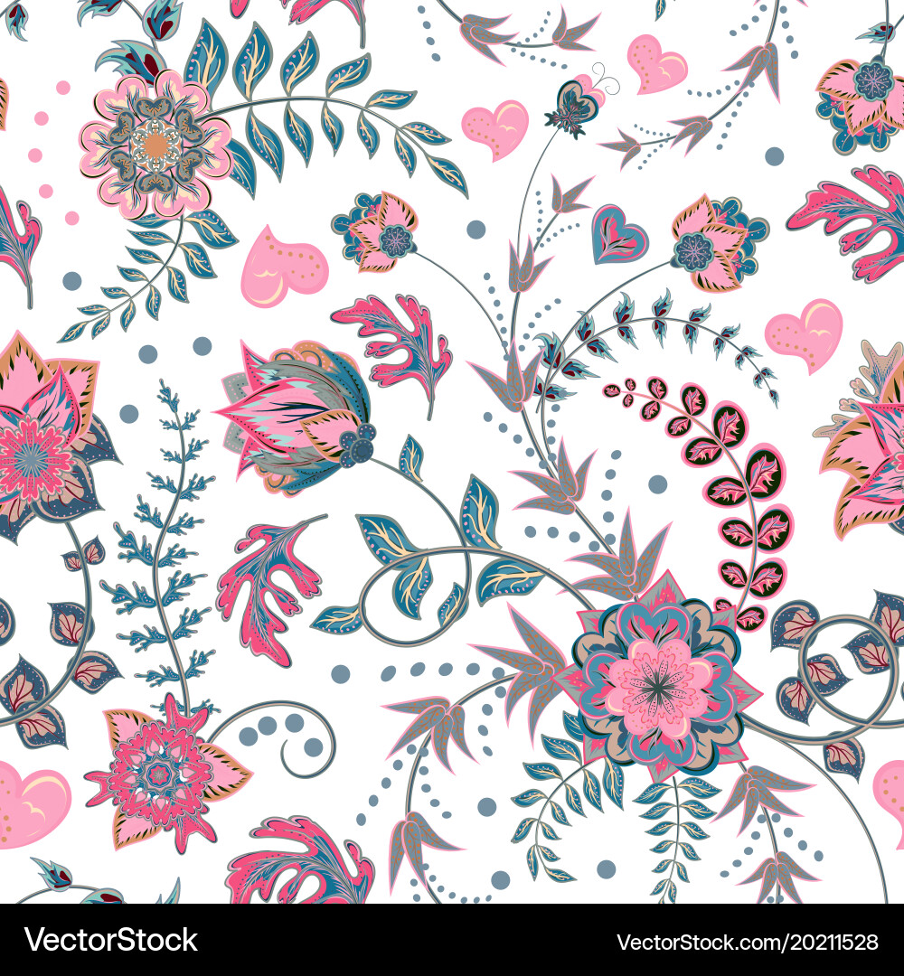 Floral Tracery Background Vector Image