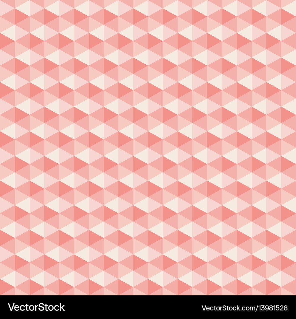 Geometric Red Hexagon Pattern vector image
