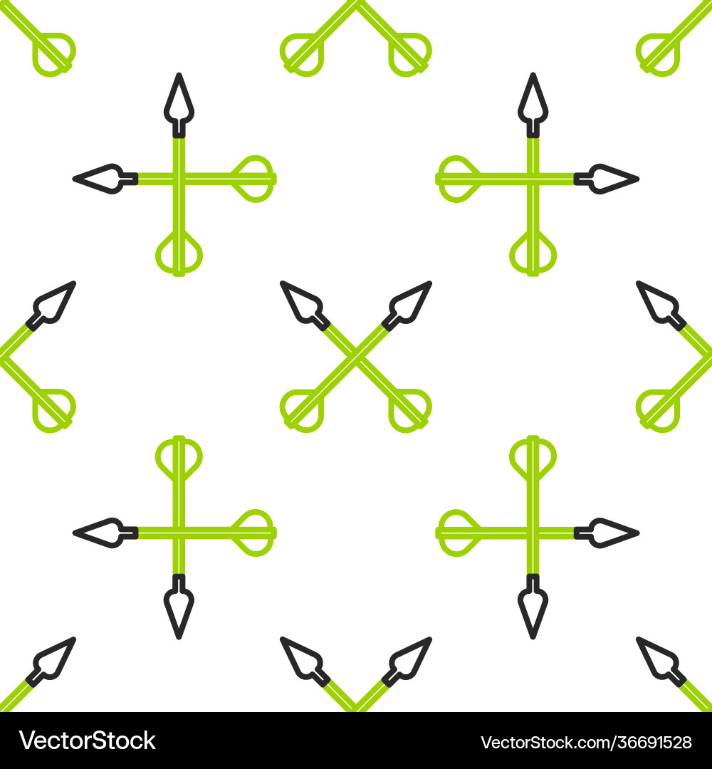Line crossed arrows icon isolated seamless pattern Line crossed arrows icon isolated seamless pattern Vector Image