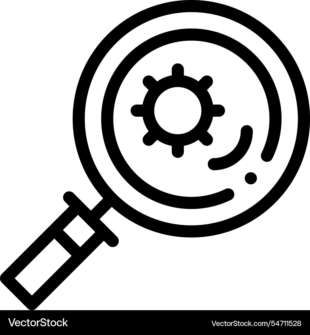 Magnifier icon thin linear style design isolated Vector Image
