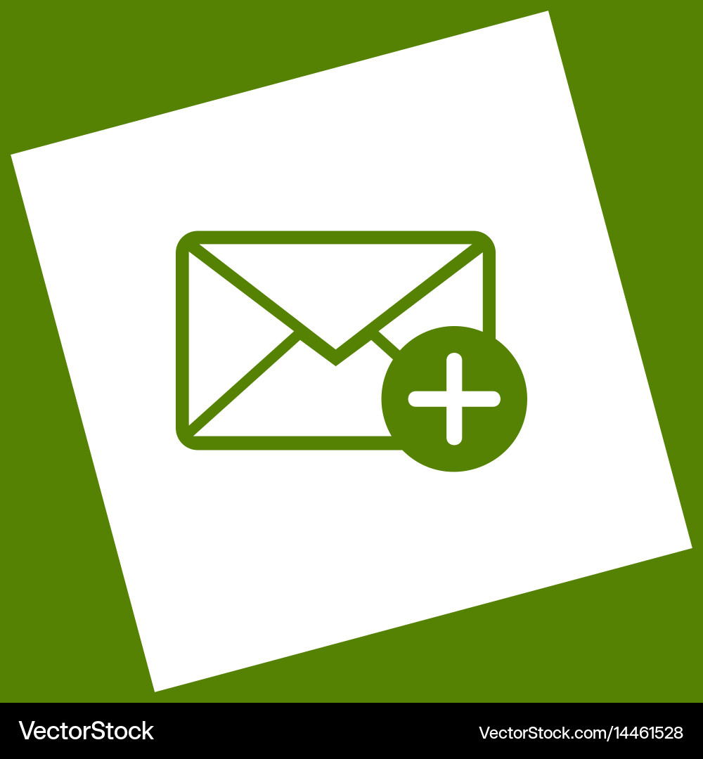 Mail sign with add mark Vector Image