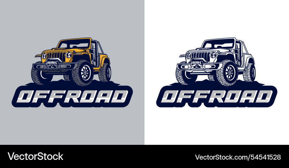 Offroad car logo Royalty Free Vector Image - VectorStock