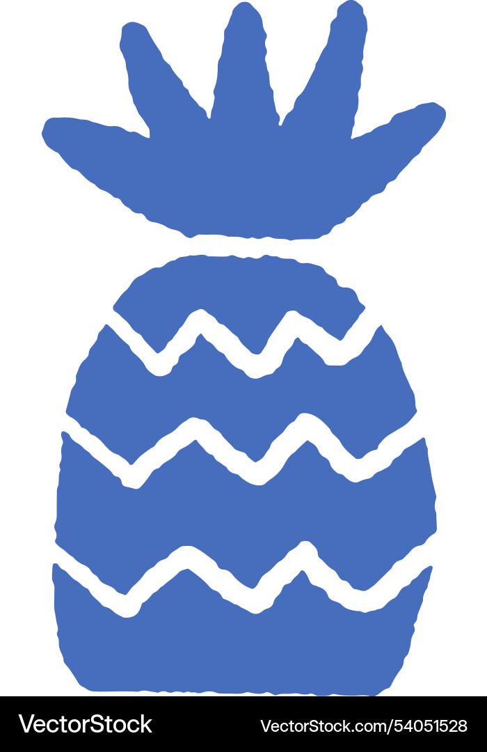 Pineapple with zigzag pattern vector image