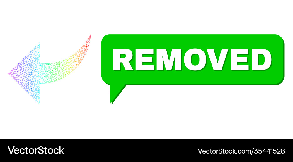 Rainbow network gradient undo icon and removed Rainbow network gradient undo icon and removed vector image