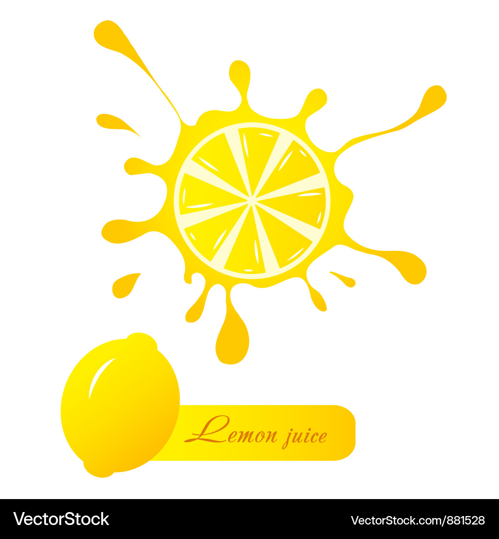 Refreshing Lemon Juice Splash Vector Image