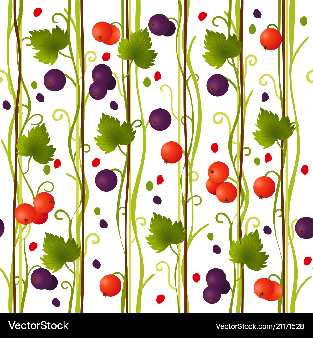 Seamless pattern with summer currant Seamless pattern with summer currant vector image