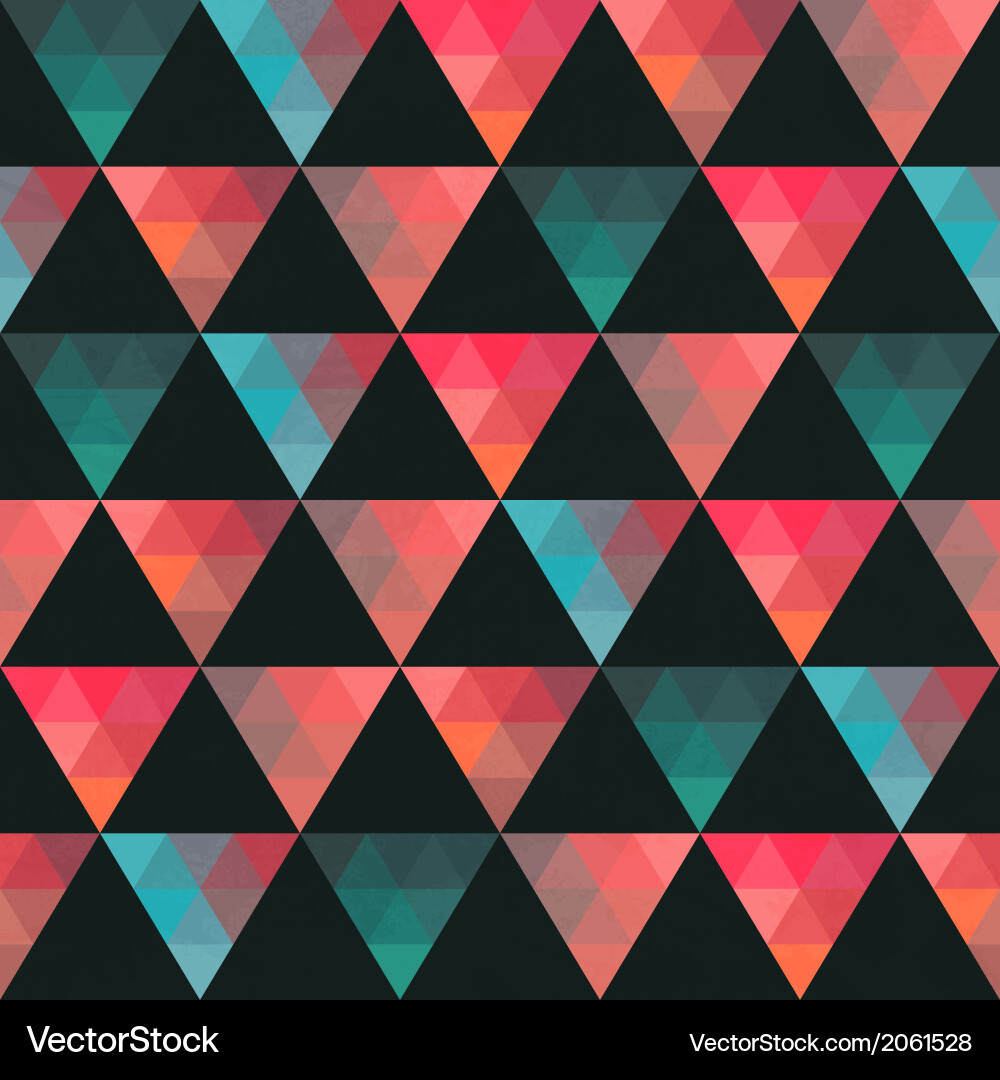 Seamless texture with triangles mosaic endless vector image