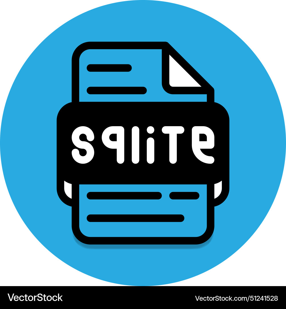 Sqlite file type icon format files or document Sqlite file type icon format files or document vector image
