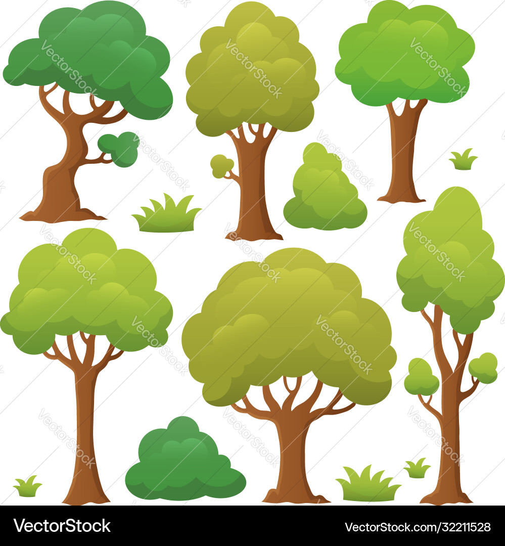 Tree topic collection 1 Tree topic collection 1 vector image