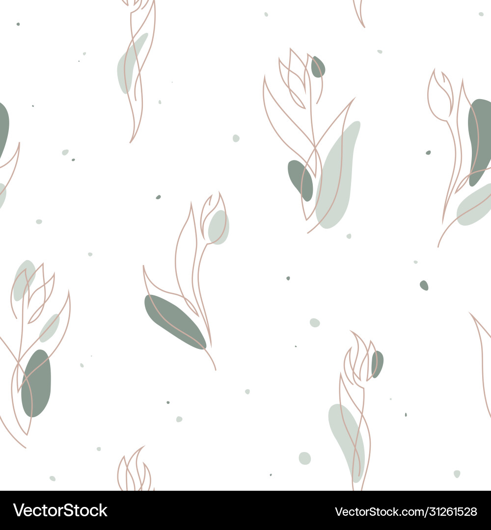 Tulip flower in line style abstract background Tulip flower in line style abstract background vector image