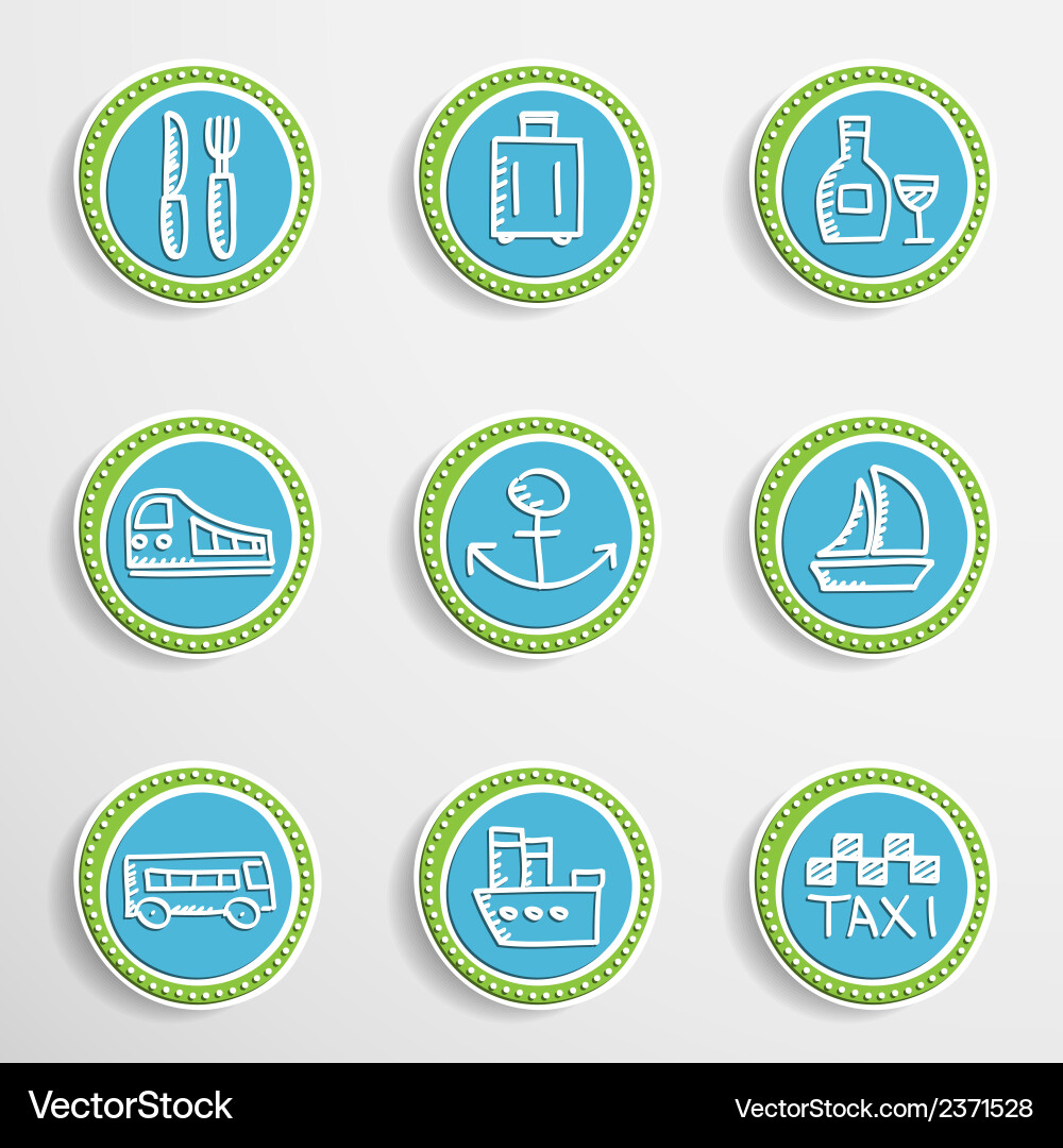 Web buttons with drawing icons vector image